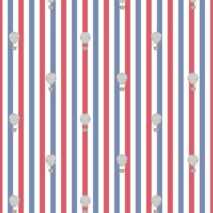 Ralphy Stripe Red White and Blue wallpaper design