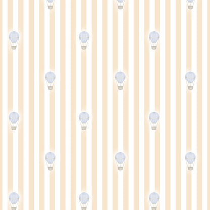 Ralphy Stripe String and Pale Blue wallpaper design