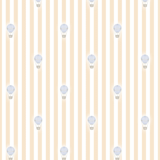 Ralphy Stripe String and Pale Blue wallpaper design