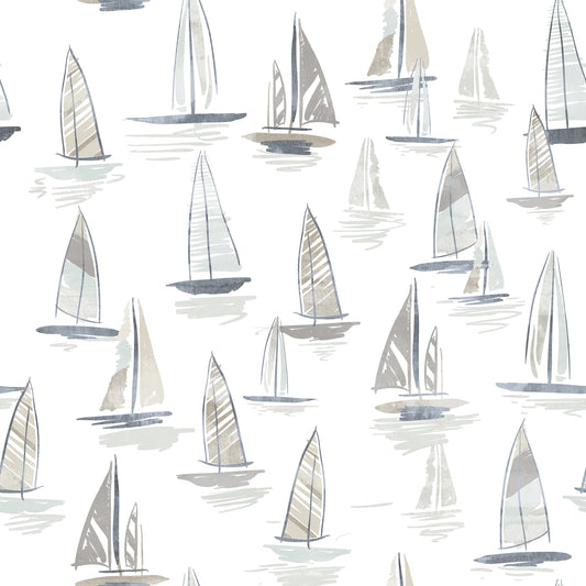 Sail Away Driftwood Wallpaper