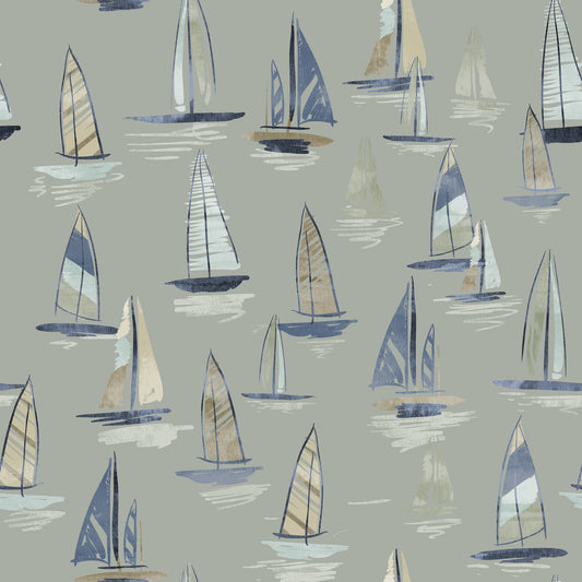 Sail Away Sea Glass Wallpaper