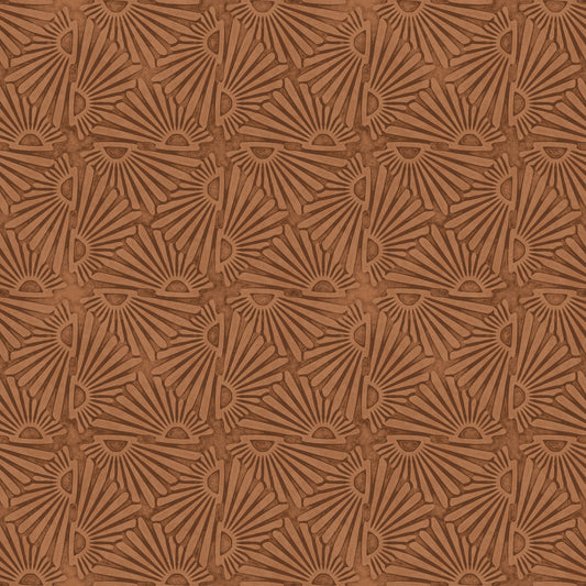 Scallops Copper Wallpaper