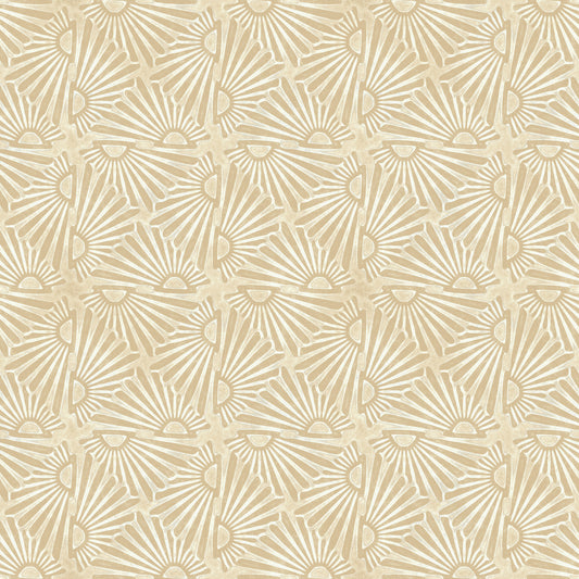 Scallops Ochre Wallpaper