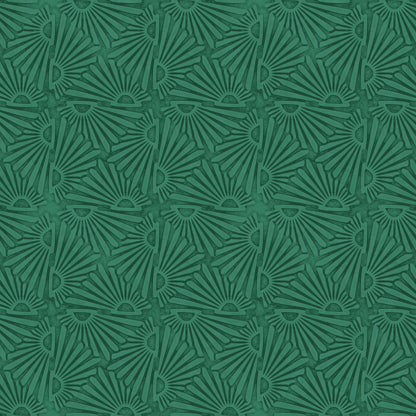 Scallops Teal Wallpaper