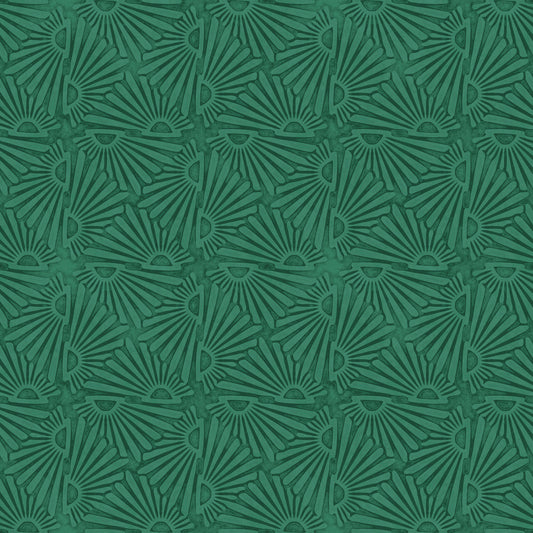 Scallops Teal Wallpaper