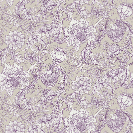 Splendor Damson Wallpaper