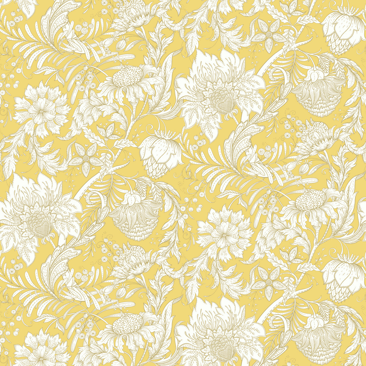 Splendor Ochre wallpaper design