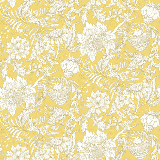 Splendor Ochre Wallpaper