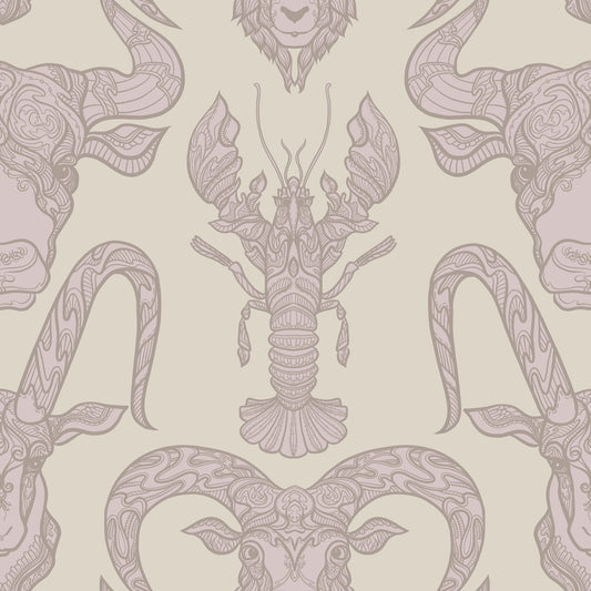 Surf & Turf Pink Caramel Wallpaper