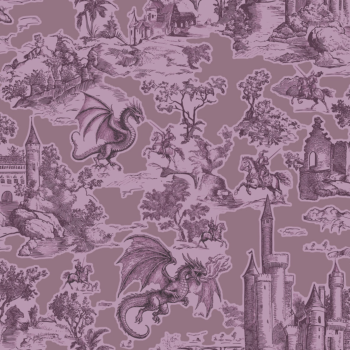 Toile Slayer Port wallpaper design