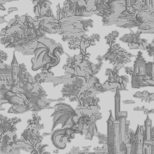 Toile Slayer Silver wallpaper design