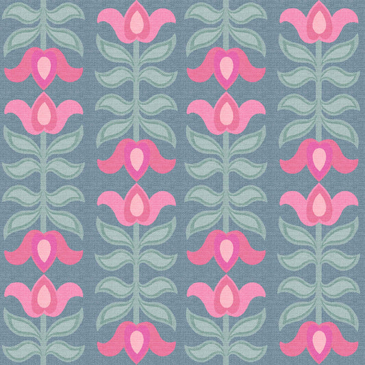 Tualippa Teal & Pink Wallpaper