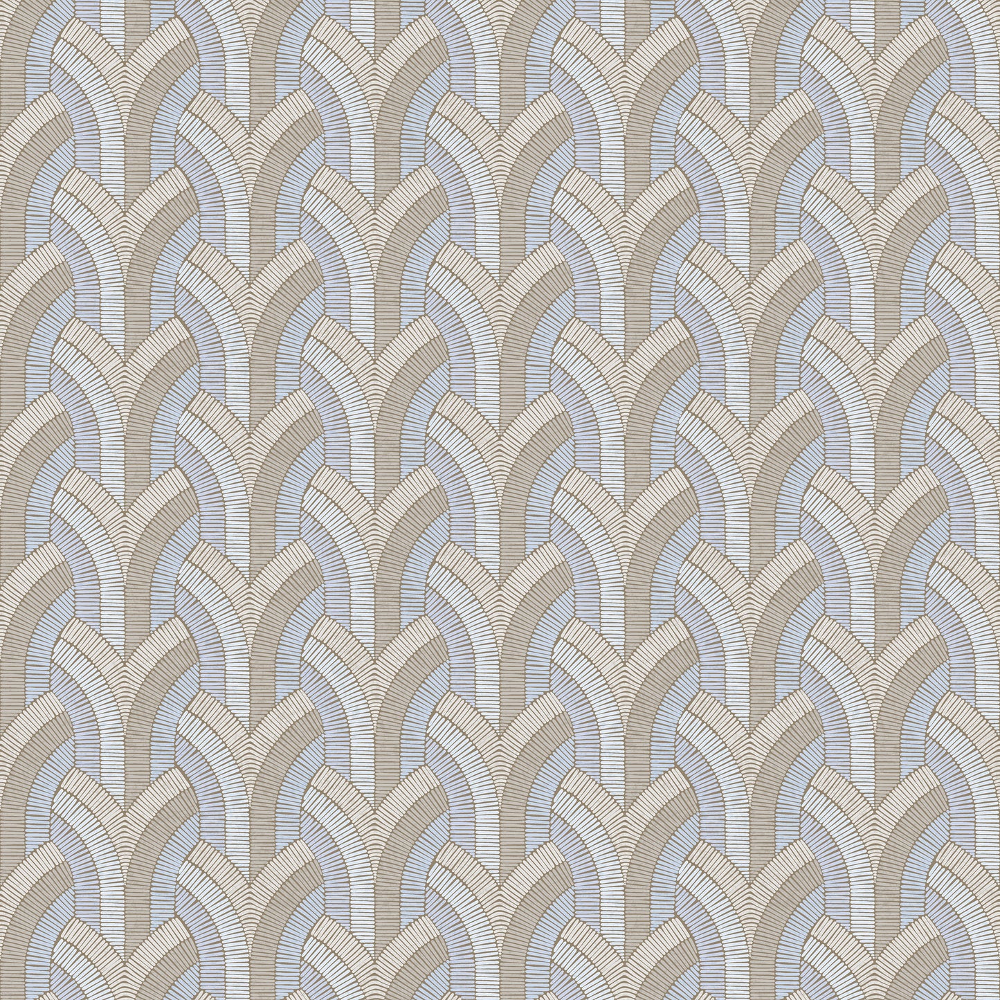 Vaulted Blues & Beige Wallpaper