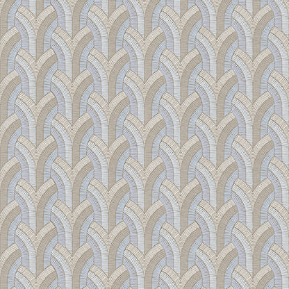 Vaulted Blues & Beige Wallpaper