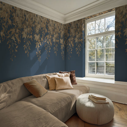 Verdant Deep Blue Wallpaper