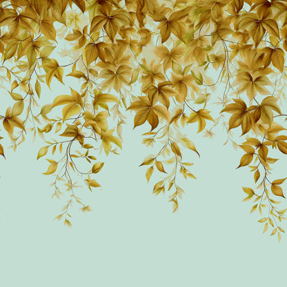Verdant Ochre on Duckegg Wallpaper