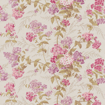 Vintage Floral Pinks on Dove Wallpaper