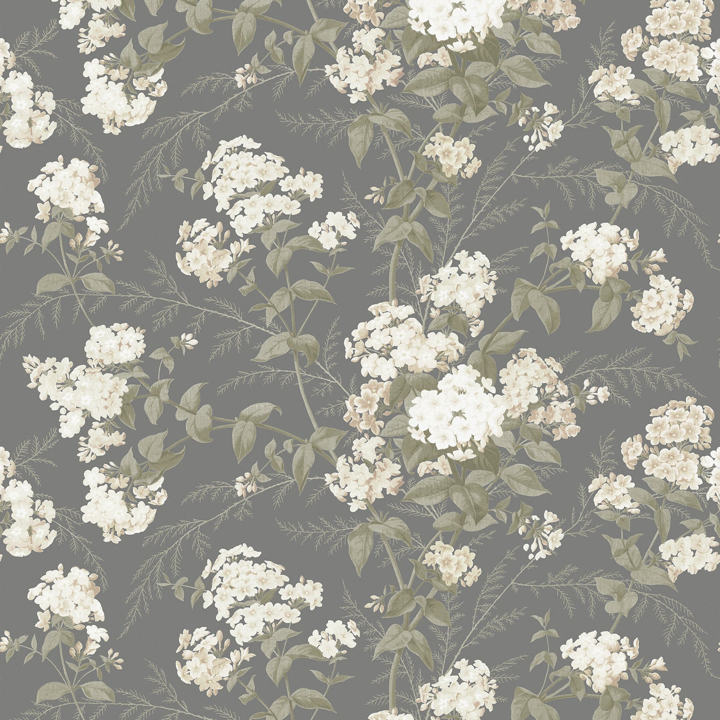 Papier Peint Ardoise Floral Vintage 