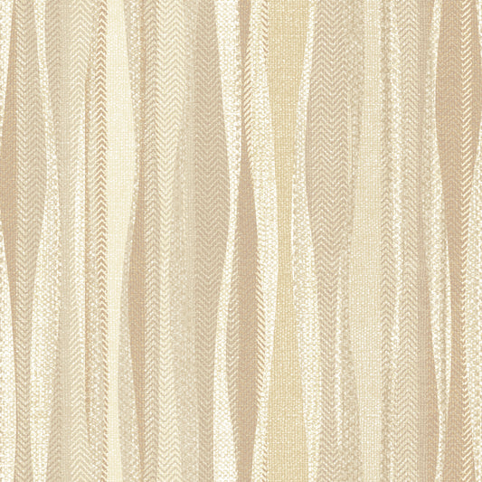 Weavy Stripe Barley Straw Wallpaper