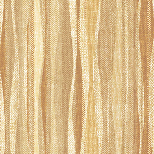 Weavy Stripe Raw Sienna Wallpaper