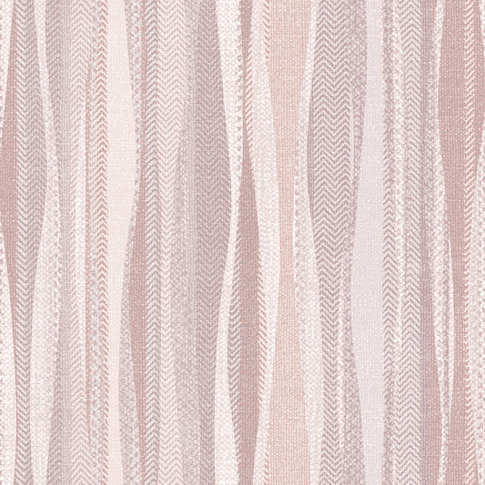 Weavy Stripe Soft Pinks Wallpaper