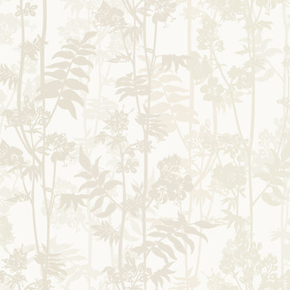 Wild Flower Meadow Ecru on Cream Wallpaper