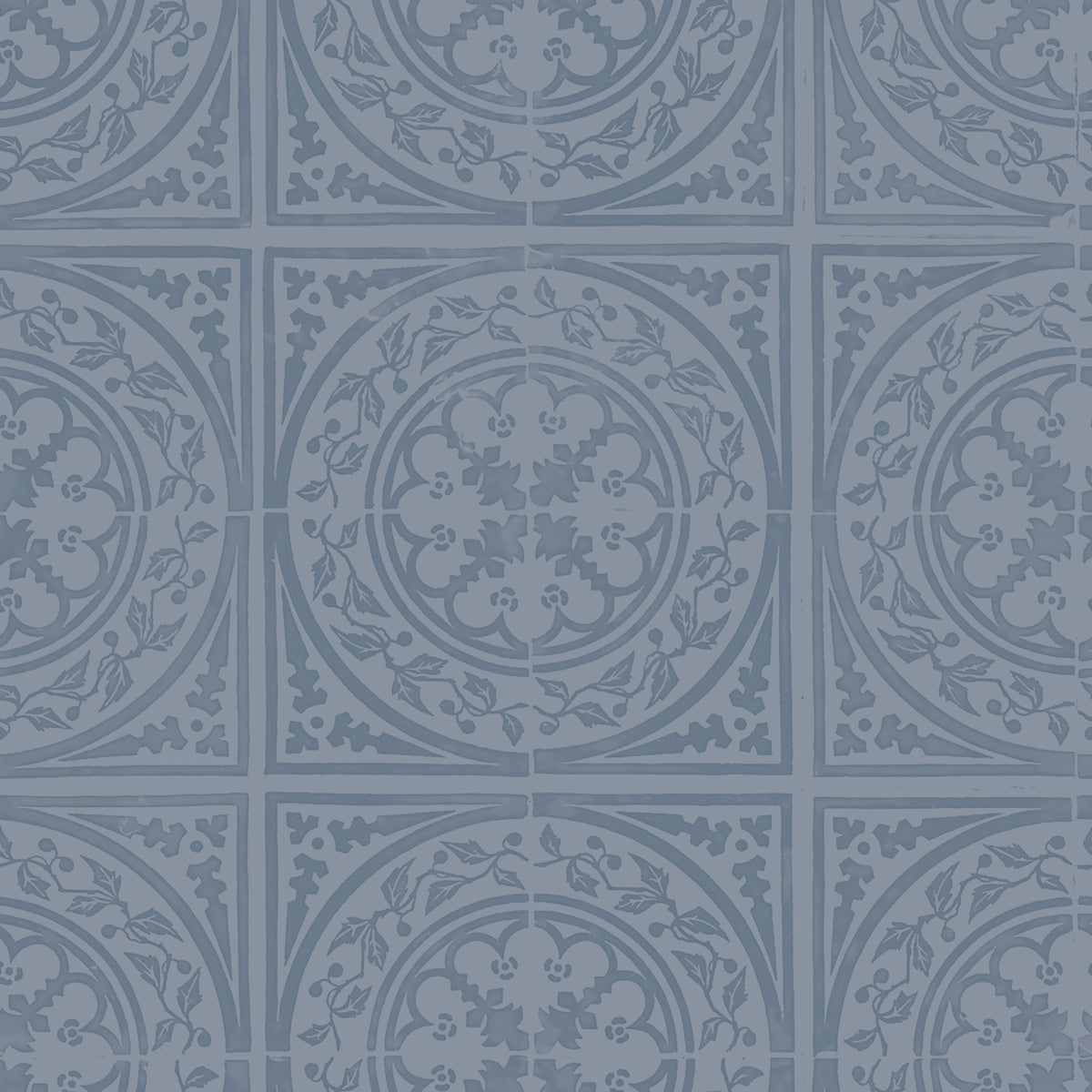 York Tile Blue Grey wallpaper design