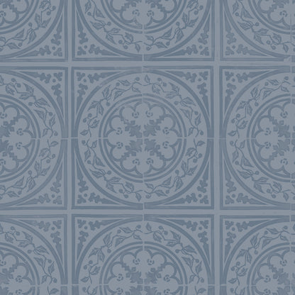 York Tile Blue Grey wallpaper design