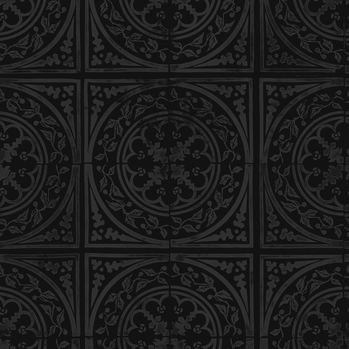 York Tile Charcoal wallpaper design