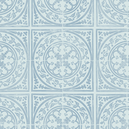 York Tile Duck Egg wallpaper design