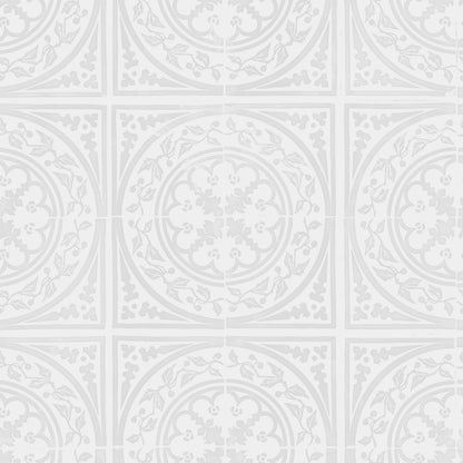York Tile Frost wallpaper design