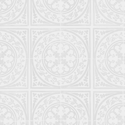 York Tile Frost wallpaper design