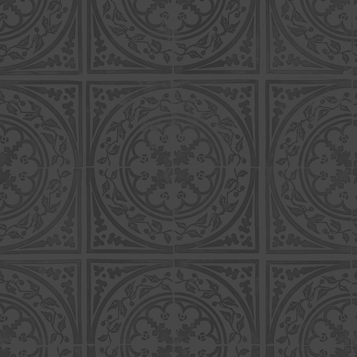 York Tile Gunmetal wallpaper design