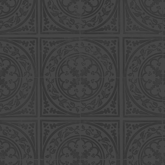 York Tile Gunmetal wallpaper design