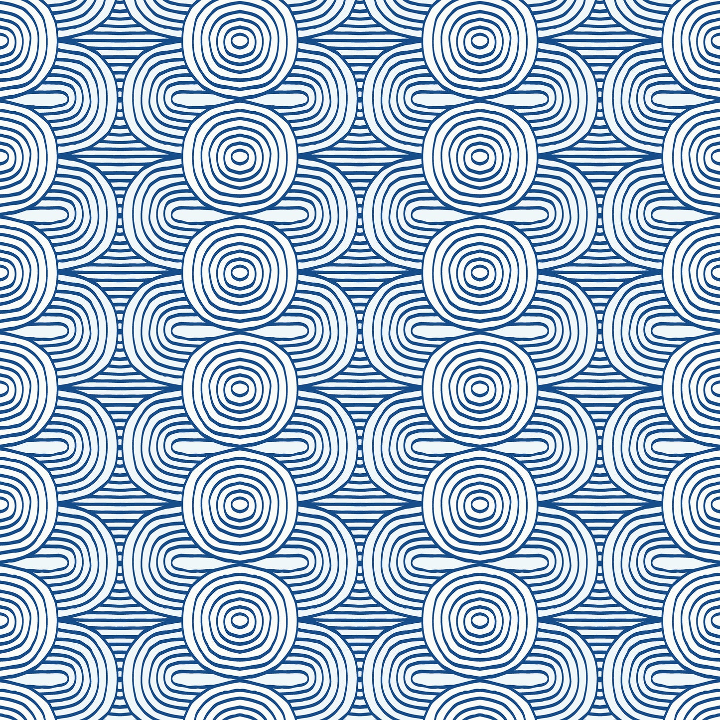 Zen Garden Indigo Wallpaper