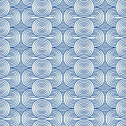 Zen Garden Indigo Wallpaper