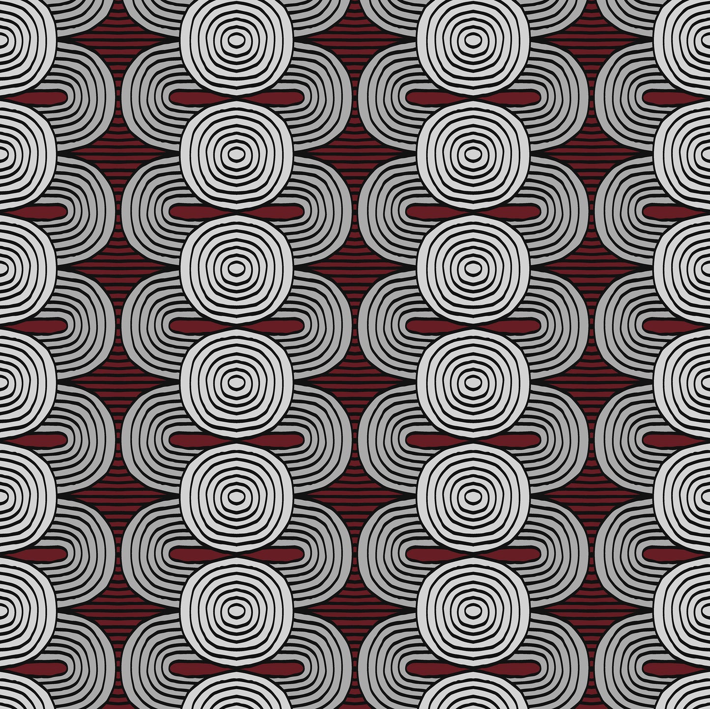 Zen Garden Lacquer Red Wallpaper