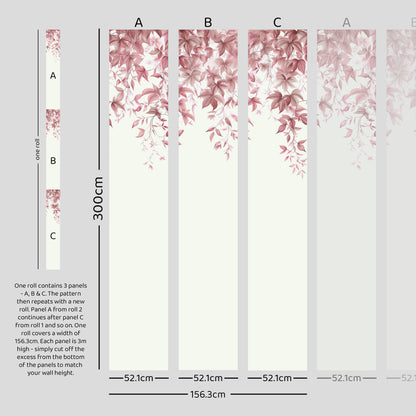 Verdant Dusky Pink Wallpaper